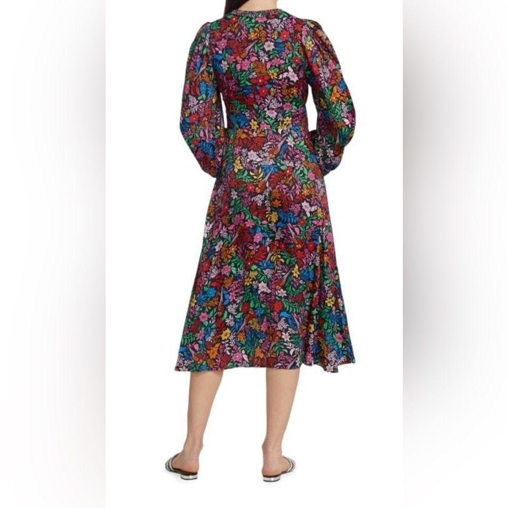 NEW Farm Rio Tropical Garden Midi Dress Size Small - Picture 2 of 8